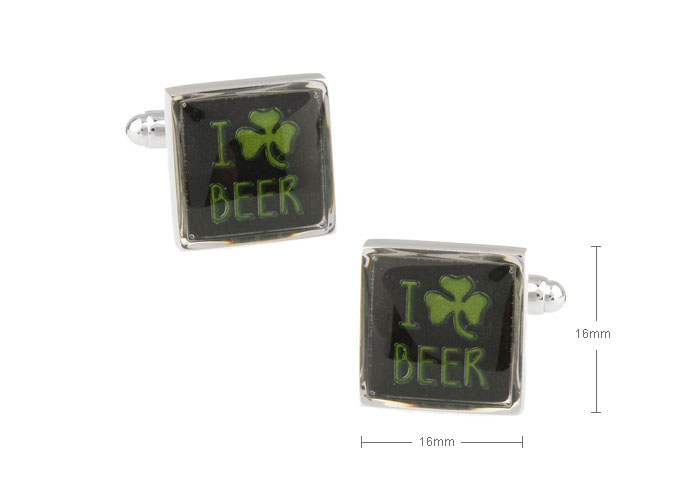 I BEER Cufflinks  Multi Color Fashion Cufflinks Paint Cufflinks Flags Wholesale & Customized  CL671883
