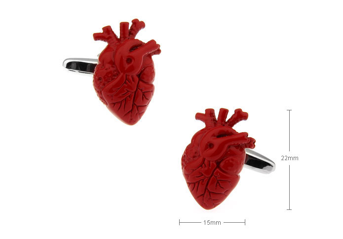 Heart Model Cufflinks  Red Festive Cufflinks Paint Cufflinks Animal Wholesale & Customized  CL720769