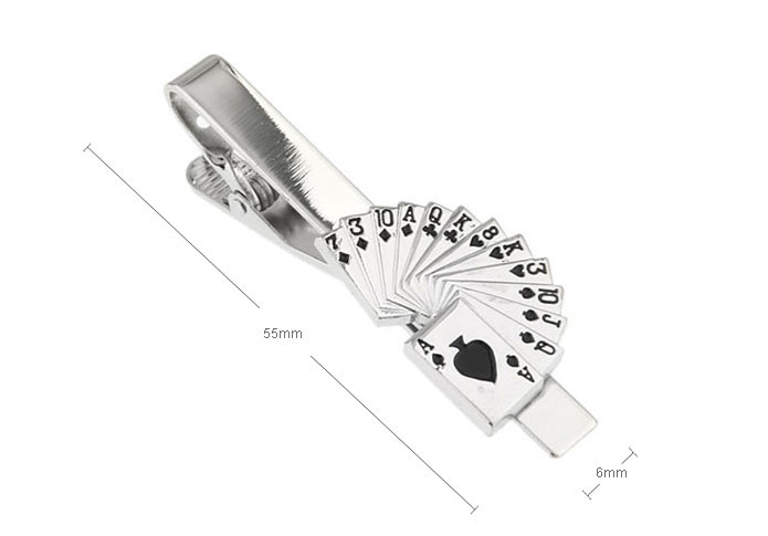 Poker Tie Clips  Black Classic Tie Clips Paint Tie Clips Gambling Wholesale & Customized  CL870791