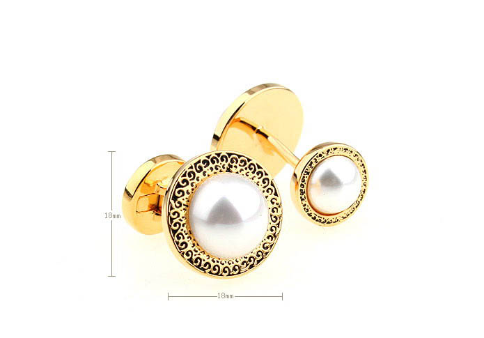 Greece pattern Cufflinks  Gold Luxury Cufflinks Pearl Cufflinks Funny Wholesale & Customized  CL681157