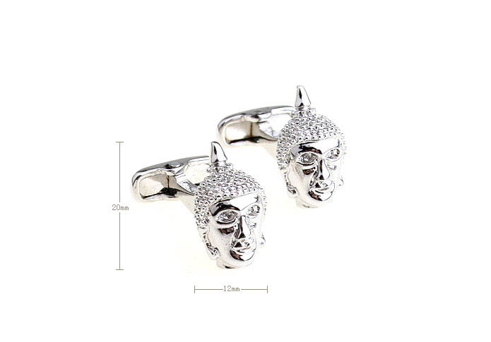 Buddha Cufflinks  Silver Texture Cufflinks Metal Cufflinks Religious and Zen Wholesale & Customized  CL610774