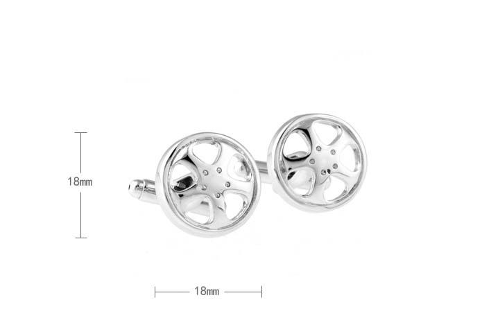 Car wheels Cufflinks  Silver Texture Cufflinks Metal Cufflinks Tools Wholesale & Customized  CL610825