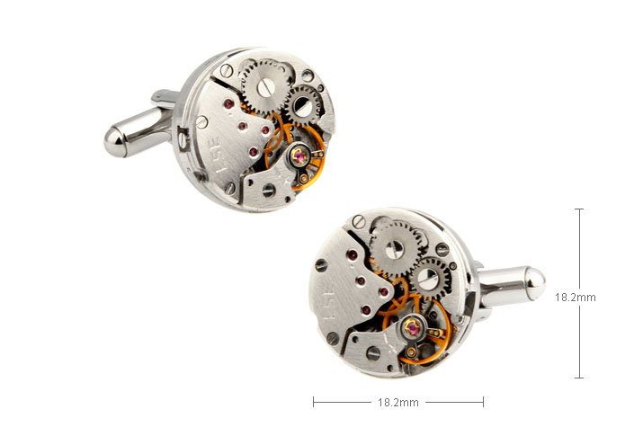 Steampunk with the smallest vintage watch movements Cufflinks  Gold Luxury Cufflinks Metal Cufflinks Tools Wholesale & Customized  CL610844