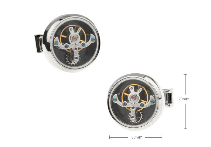 Steampunk with the smallest vintage watch movements Cufflinks  Multi Color Fashion Cufflinks Metal Cufflinks Functional Wholesale & Customized  CL610848