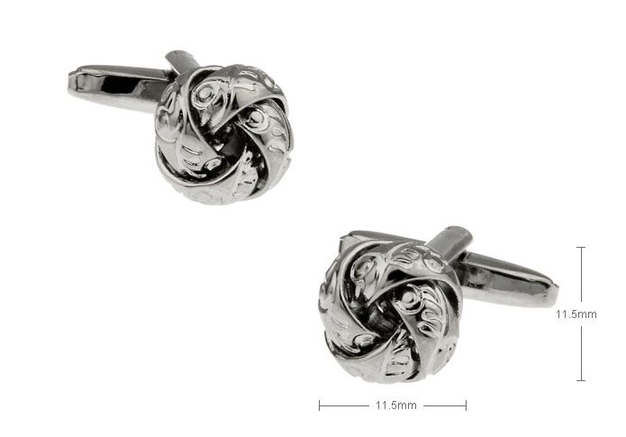  Silver Texture Cufflinks Metal Cufflinks Knot Wholesale & Customized  CL630957