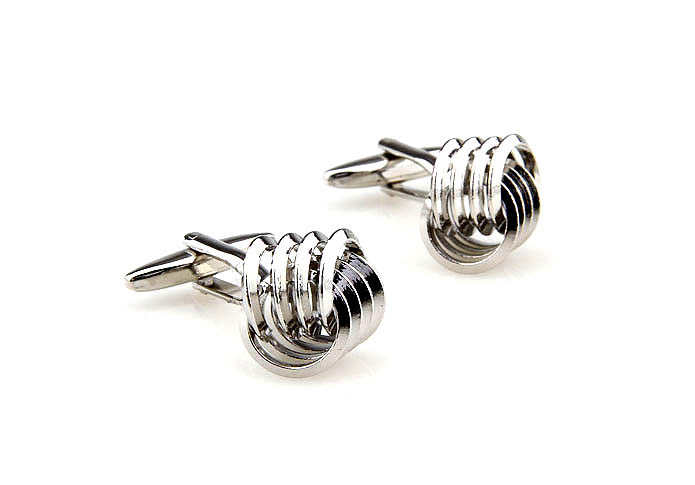  Silver Texture Cufflinks Metal Cufflinks Knot Wholesale & Customized  CL641185