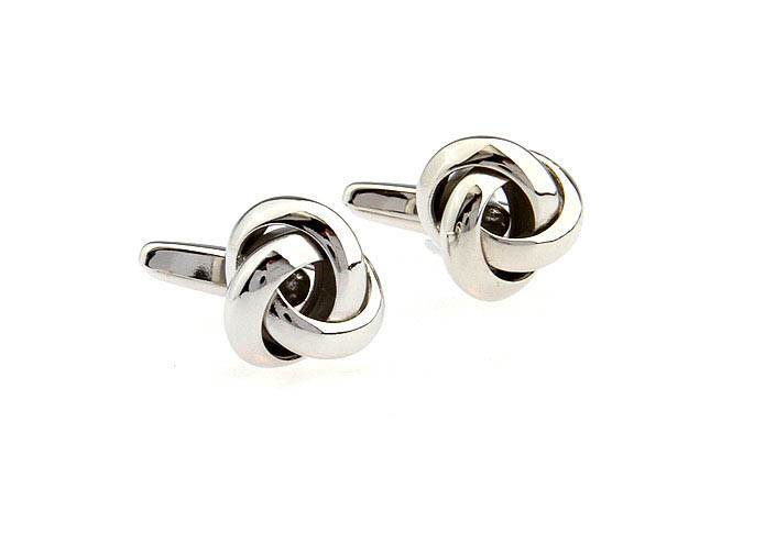  Silver Texture Cufflinks Metal Cufflinks Knot Wholesale & Customized  CL652516