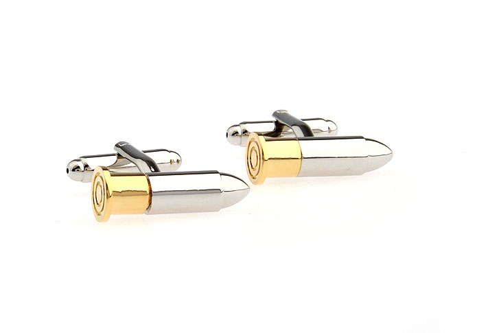 Bullet pointed Cufflinks  Gold Luxury Cufflinks Metal Cufflinks Military Wholesale & Customized  CL652547