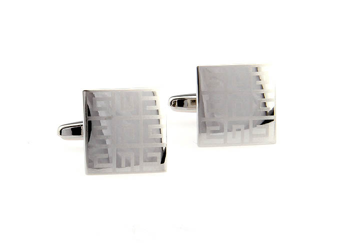Laser Engraved Cufflinks  Matte Color Simple Cufflinks Metal Cufflinks Wholesale & Customized  CL652587