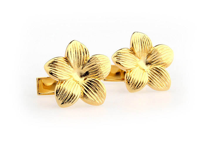 Petal Cufflinks  Gold Luxury Cufflinks Metal Cufflinks Flags Wholesale & Customized  CL652724