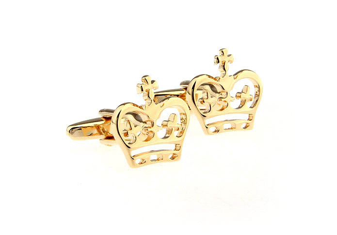 Imperial crown Cufflinks  Gold Luxury Cufflinks Metal Cufflinks Hipster Wear Wholesale & Customized  CL652749