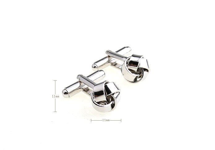  Silver Texture Cufflinks Metal Cufflinks Knot Wholesale & Customized  CL652816