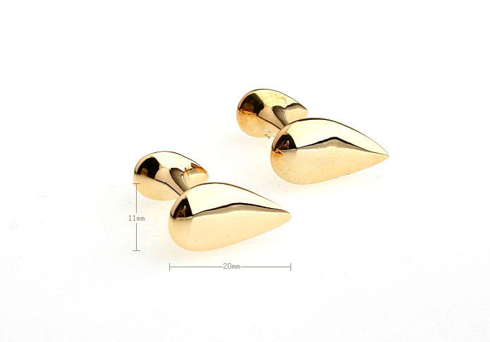 Teardrop shaped Cufflinks  Gold Luxury Cufflinks Metal Cufflinks Funny Wholesale & Customized  CL652819