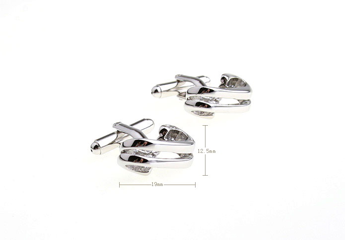  Silver Texture Cufflinks Metal Cufflinks Knot Wholesale & Customized  CL652864