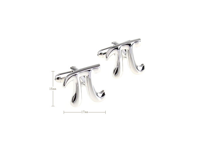Mathematical symbolπ Cufflinks  Silver Texture Cufflinks Metal Cufflinks Symbol Wholesale & Customized  CL652879