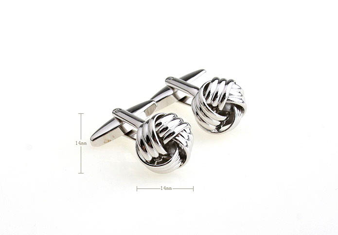  Silver Texture Cufflinks Metal Cufflinks Knot Wholesale & Customized  CL652915