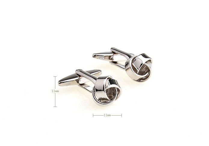  Silver Texture Cufflinks Metal Cufflinks Knot Wholesale & Customized  CL652918