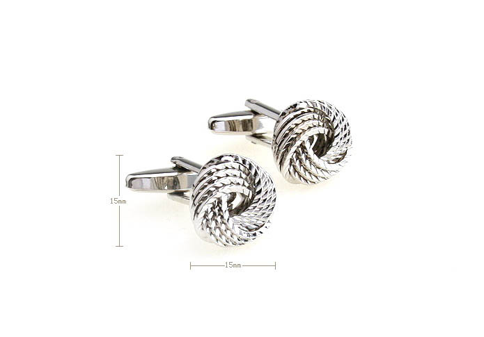  Silver Texture Cufflinks Metal Cufflinks Knot Wholesale & Customized  CL652924