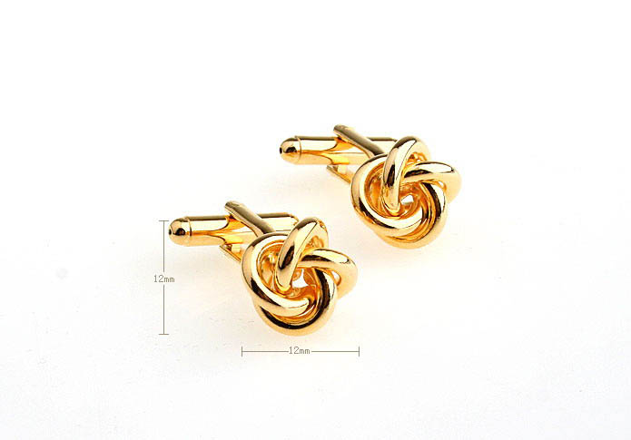  Gold Luxury Cufflinks Metal Cufflinks Knot Wholesale & Customized  CL652931