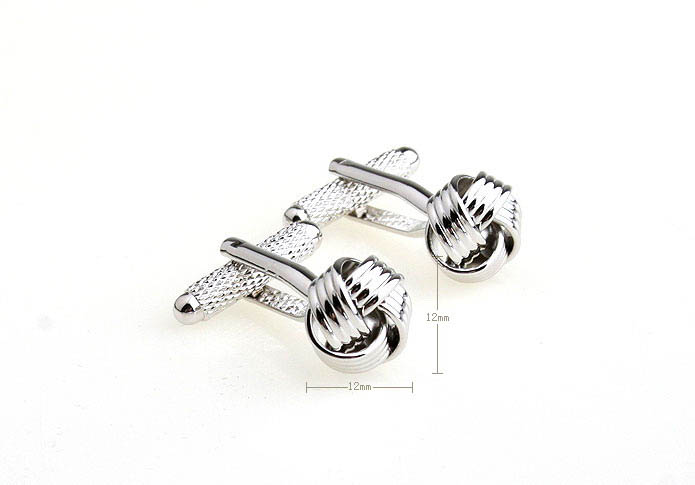  Silver Texture Cufflinks Metal Cufflinks Knot Wholesale & Customized  CL652933