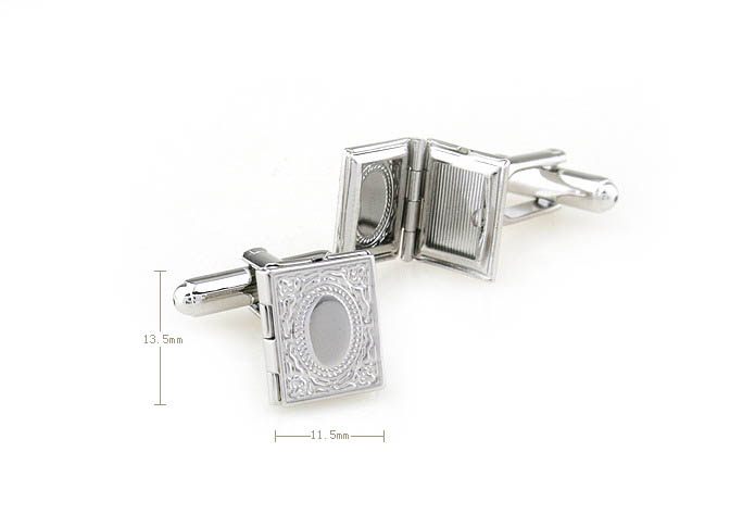 Dressing box can open and close Cufflinks  Silver Texture Cufflinks Metal Cufflinks Wholesale & Customized  CL652980