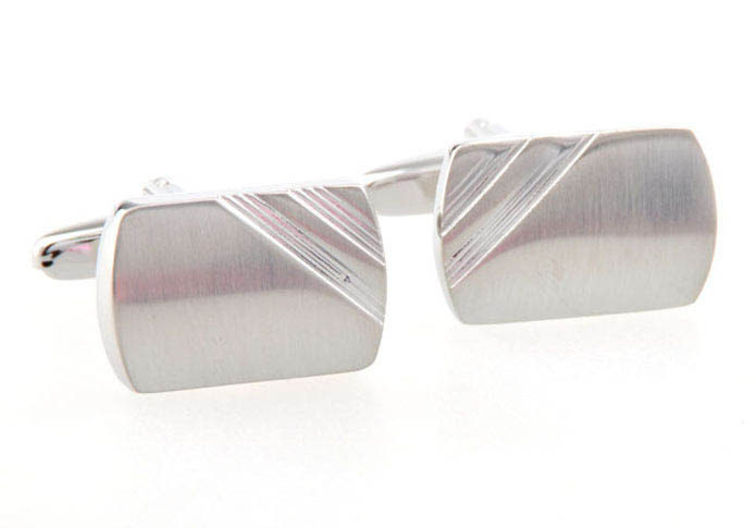  Silver Texture Cufflinks Metal Cufflinks Wholesale & Customized  CL654002