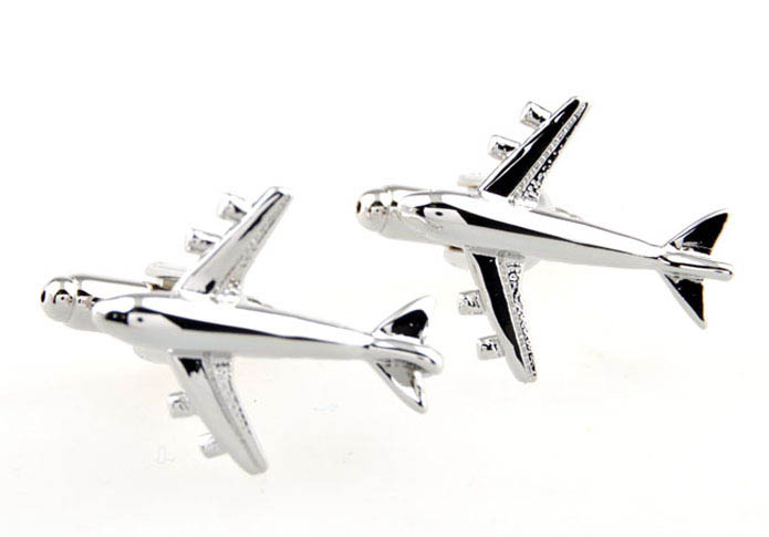 Airliner Cufflinks  Silver Texture Cufflinks Metal Cufflinks Military Wholesale & Customized  CL654010
