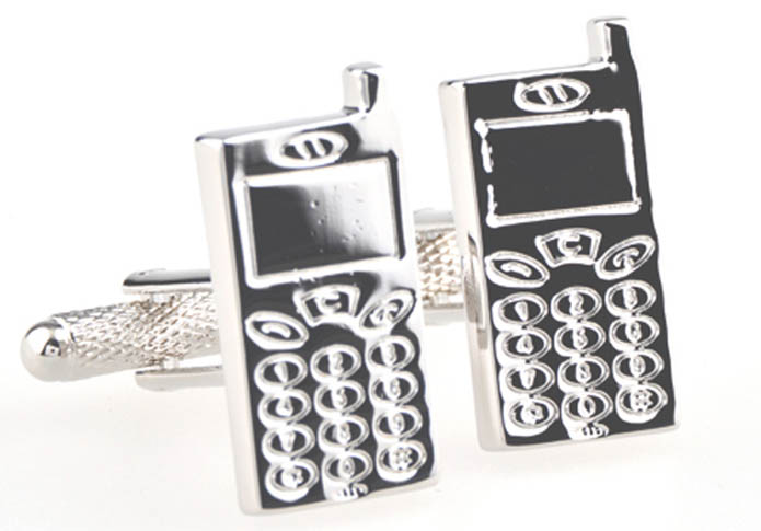 Retro phone  Cufflinks  Silver Texture Cufflinks Metal Cufflinks Tools Wholesale & Customized  CL654093