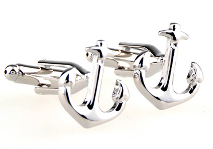 Anchors Cufflinks  Silver Texture Cufflinks Metal Cufflinks Transportation Wholesale & Customized  CL654100
