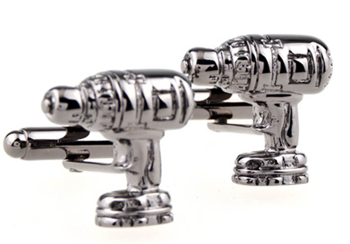 Electric drill Cufflinks  Gray Steady Cufflinks Metal Cufflinks Tools Wholesale & Customized  CL654106