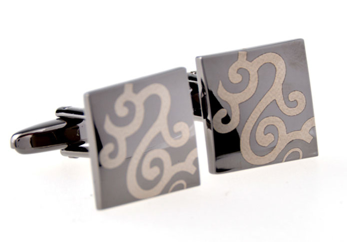 Greek pattern Cufflinks  Gray Steady Cufflinks Metal Cufflinks Funny Wholesale & Customized  CL654227