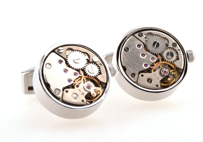 Steampunk with the smallest vintage watch movements Cufflinks  Multi Color Fashion Cufflinks Metal Cufflinks Tools Wholesale & Customized  CL654243