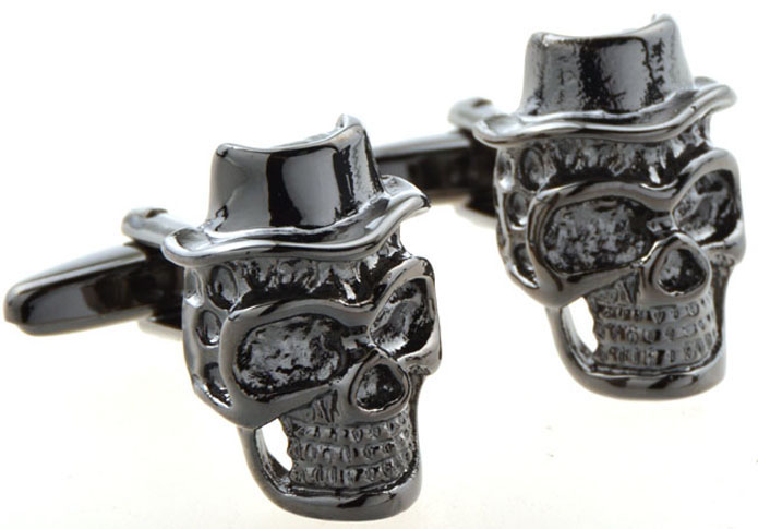 The skull Cufflinks  Gray Steady Cufflinks Metal Cufflinks Skull Wholesale & Customized  CL654269