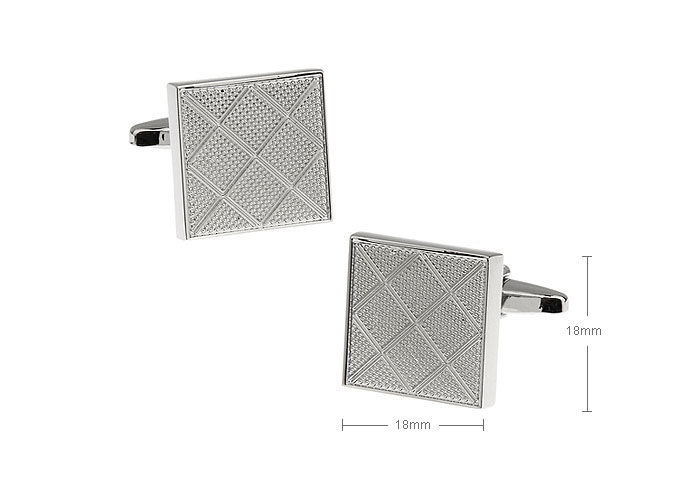 Silver Texture Cufflinks Metal Cufflinks Wholesale & Customized CL655190