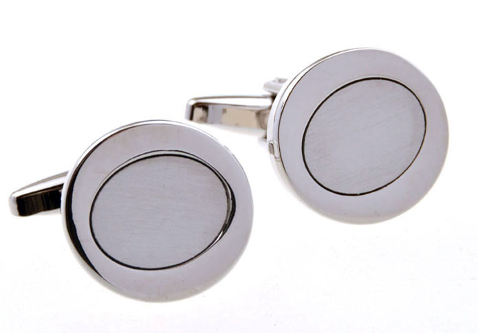 Silver Texture Cufflinks Metal Cufflinks Wholesale & Customized CL655425