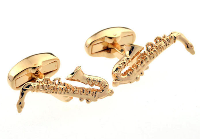 Saxophone Cufflinks Gold Luxury Cufflinks Metal Cufflinks Music Wholesale & Customized CL655429