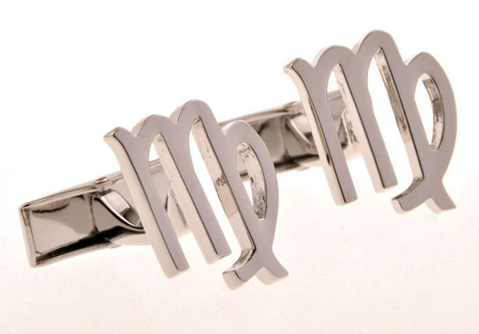 Virgo Cufflinks Silver Texture Cufflinks Metal Cufflinks Symbol Wholesale & Customized CL655451