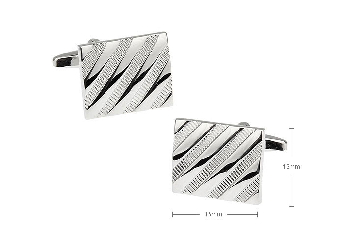  Silver Texture Cufflinks Metal Cufflinks Wholesale & Customized  CL655812