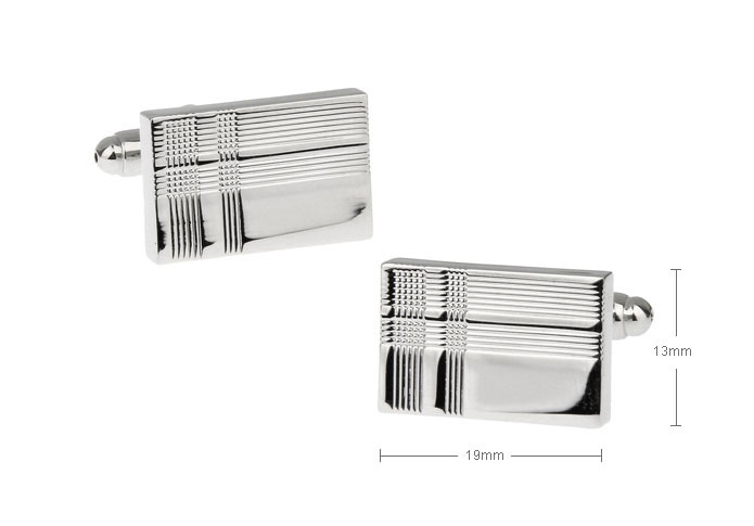  Silver Texture Cufflinks Metal Cufflinks Wholesale & Customized  CL655829