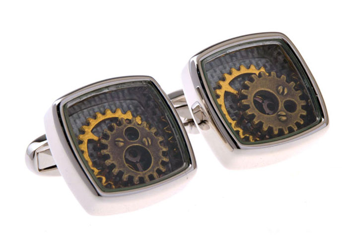 Minimum Wheel Vintage Steampunk Watch Movement Cufflinks  Gun Metal Color Cufflinks Metal Cufflinks Tools Wholesale & Customized  CL655913