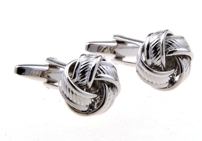 Sparta Cufflinks  Silver Texture Cufflinks Metal Cufflinks Knot Wholesale & Customized  CL655970