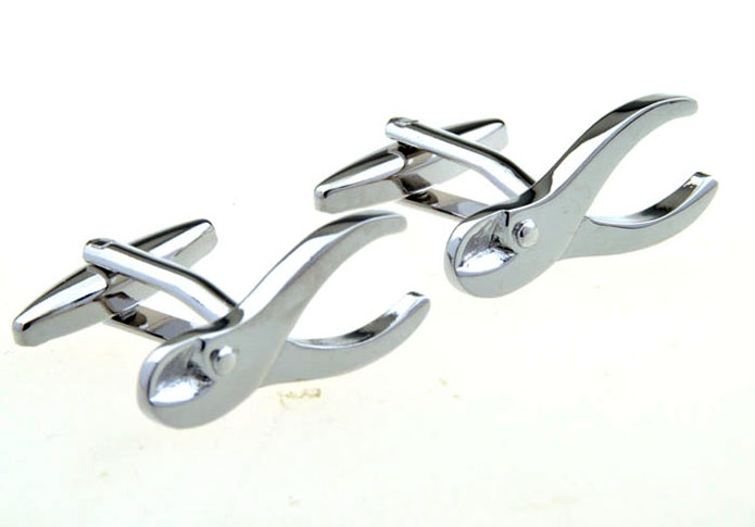 Pliers Cufflinks  Silver Texture Cufflinks Metal Cufflinks Tools Wholesale & Customized  CL656053