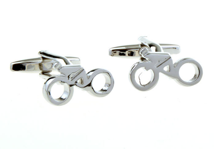 Bicycle Cufflinks  Silver Texture Cufflinks Metal Cufflinks Sports Wholesale & Customized  CL656153