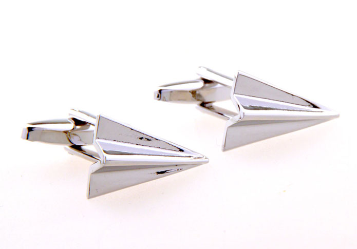 Paper Airplanes Cufflinks  Silver Texture Cufflinks Metal Cufflinks Recreation Wholesale & Customized  CL656265