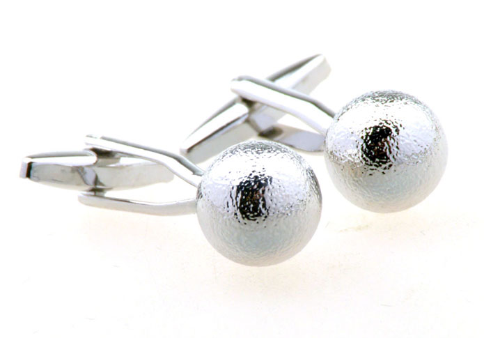 Ball Cufflinks  Silver Texture Cufflinks Metal Cufflinks Sports Wholesale & Customized  CL656447