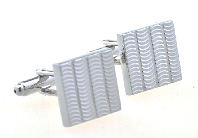  Silver Texture Cufflinks Metal Cufflinks Wholesale & Customized  CL656470
