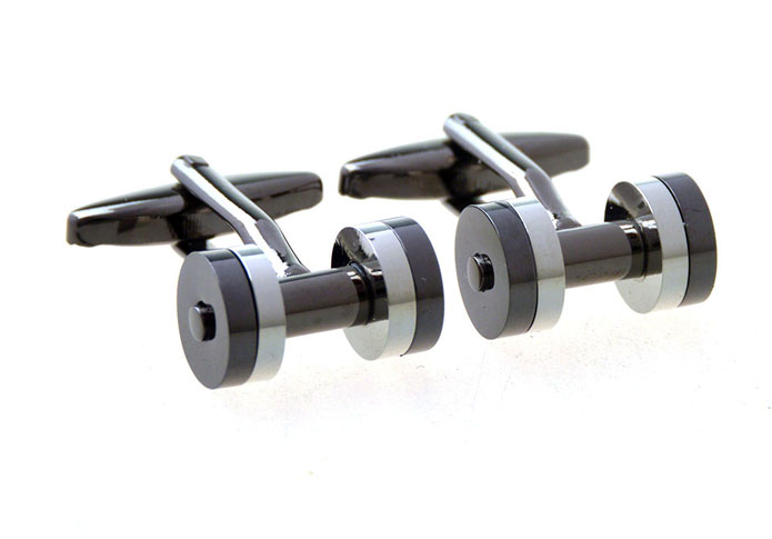 Barbell Cufflinks  Gun Metal Color Cufflinks Metal Cufflinks Tools Wholesale & Customized  CL656669