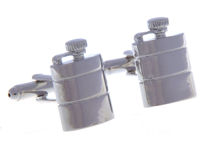 Kettle Cufflinks  Silver Texture Cufflinks Metal Cufflinks Tools Wholesale & Customized  CL656679