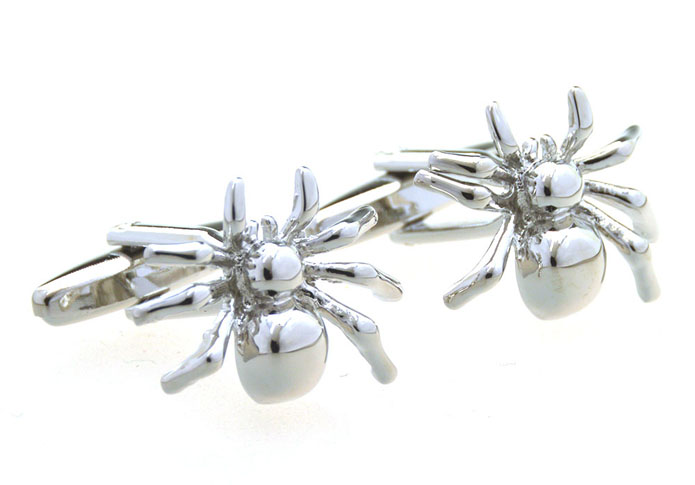 Spider Cufflinks  Silver Texture Cufflinks Metal Cufflinks Animal Wholesale & Customized  CL656904