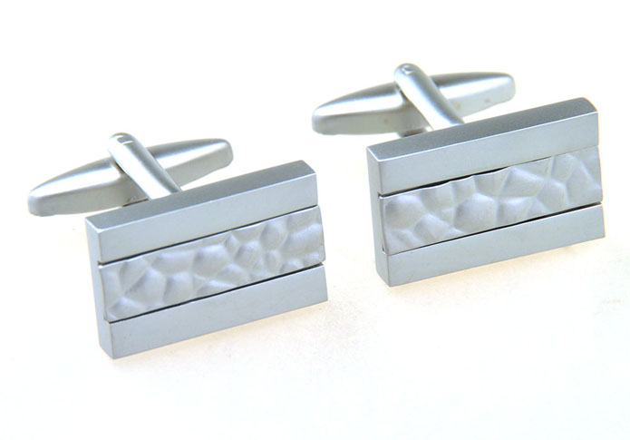  Silver Texture Cufflinks Metal Cufflinks Wholesale & Customized  CL656943